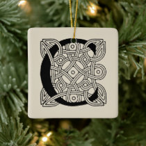 Letter C Monogram Vintage Celtic Knot Print