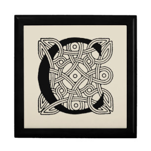 Letter C Monogram Vintage Celtic Knot Print Gift Box
