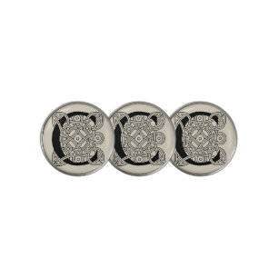 Letter C Monogram Vintage Celtic Knot Print Golf Ball Marker
