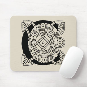 Letter C Monogram Vintage Celtic Knot Print Mouse Pad