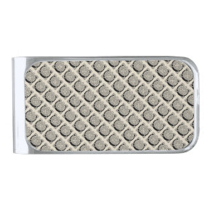 Letter C Monogram Vintage Celtic Knot Print Silver Finish Money Clip