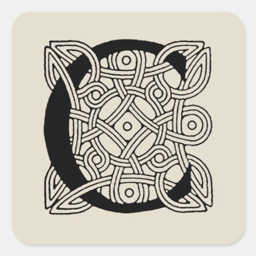 Letter C Monogram Vintage Celtic Knot Print