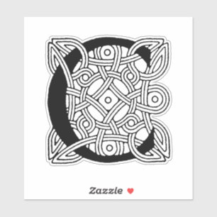 Letter C Monogram Vintage Celtic Knot Print Sticker