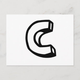 Letter C Postcard