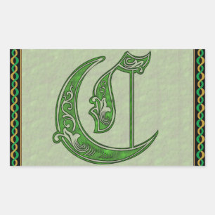 Letter C Rectangle Sticker