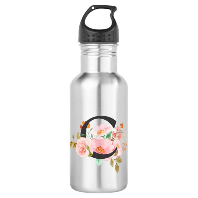 Letter C Stainless Steel Water Bottle (Front)