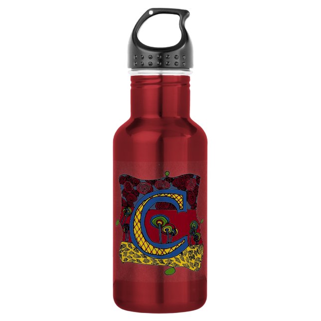 Letter C Stainless Steel Water Bottle (Front)