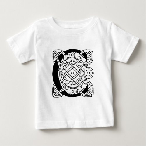 Letter C Vintage Celtic Knot Monogram Baby T_Shirt