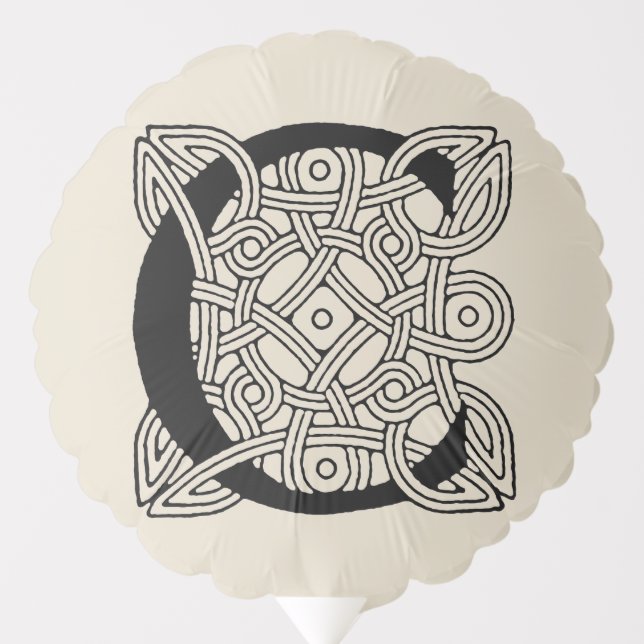 Letter C Vintage Celtic Knot Monogram Balloon (Front)
