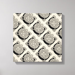 Letter C Vintage Celtic Knot Monogram Canvas Print