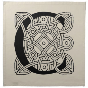Letter C Vintage Celtic Knot Monogram Cloth Napkin