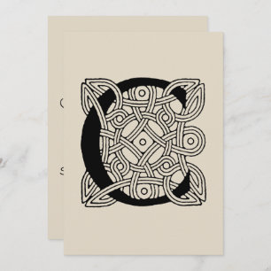 Letter C Vintage Celtic Knot Monogram Invitation