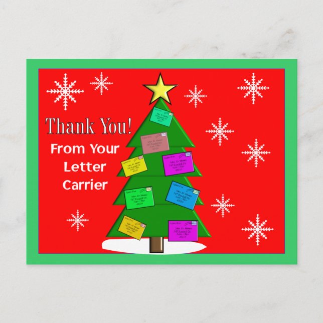 Letter Carrier (Mailman) Thank You Postcards (Front)