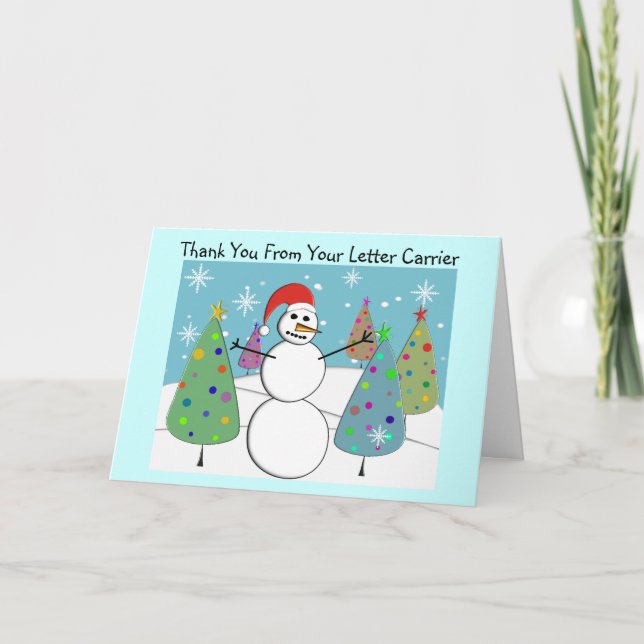 Letter Carrier Postal Worker Holiday Card (Front)