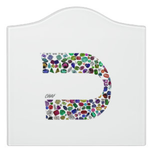 Letter 'CHAF' Door Sign