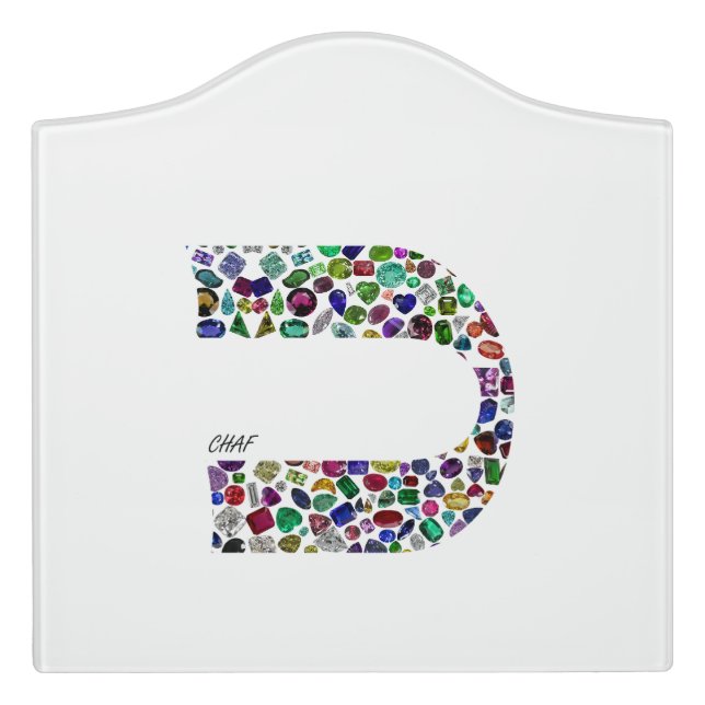 Letter 'CHAF' Door Sign (Large Crest Front)