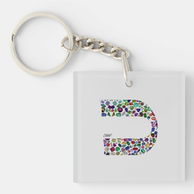 Letter 'CHAF' Keychain (Front)