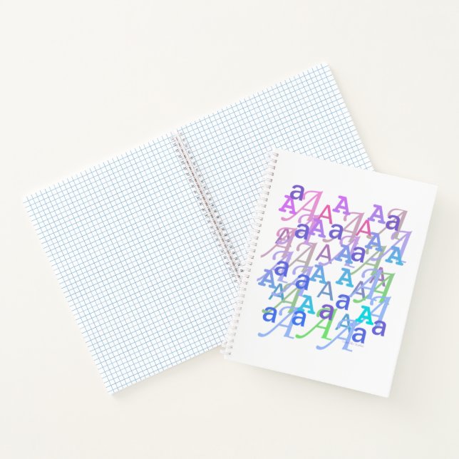 Letter Confetti "A"  Notebook (Inside)