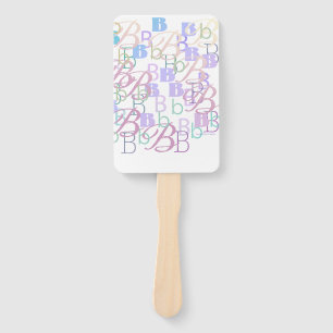 Letter Confetti "B" Hand Fan