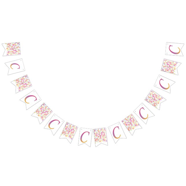 Letter Confetti "C" Bunting Flags (All)