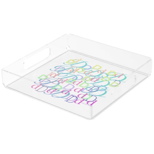Letter Confetti "D" Acrylic Tray