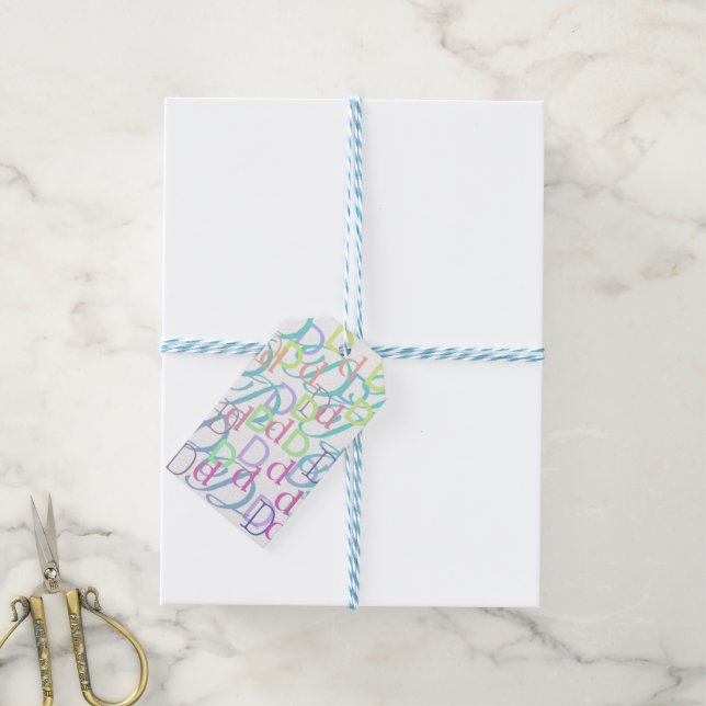 Letter Confetti "D" Gift Tags (With Twine)