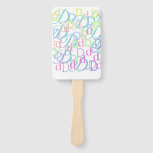 Letter Confetti "D" Hand Fan