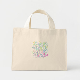 Letter Confetti "D" Mini Tote Bag
