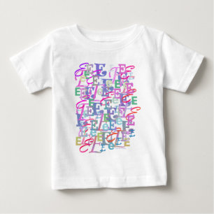Letter Confetti "E" Baby T-Shirt