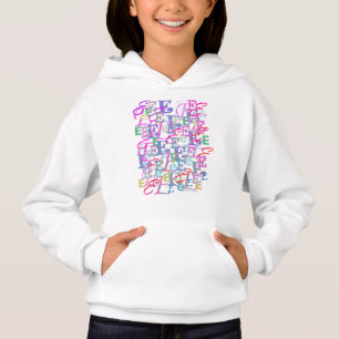 Letter Confetti "E" Hoodie
