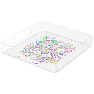 Letter Confetti "G" Acrylic Tray
