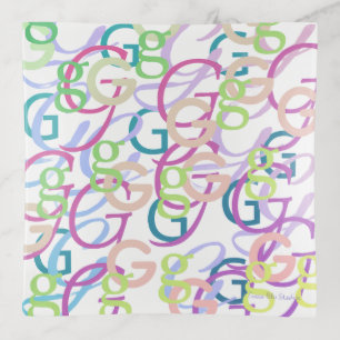 Letter Confetti "G" Trinket Tray