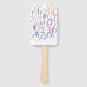 Letter Confetti "H" Hand Fan