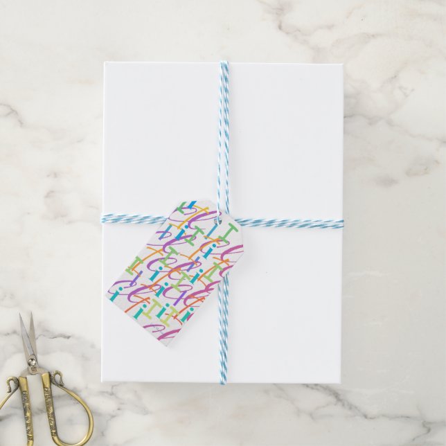Letter Confetti "I" Gift Tags (With Twine)