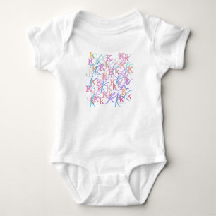 Letter Confetti "K" Baby Romper
