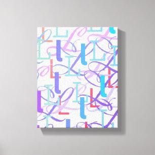 Letter Confetti "L" Canvas Print