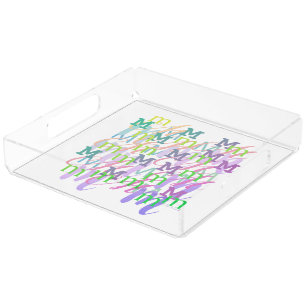 Letter Confetti "M" Acrylic Tray