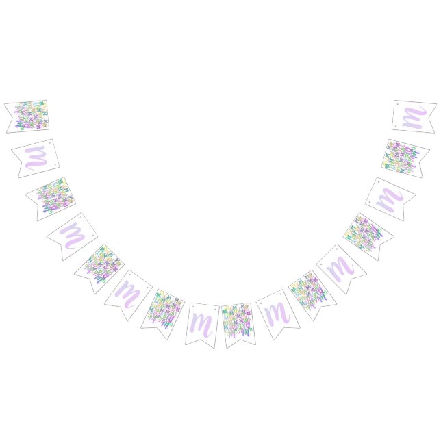 Letter Confetti "M" Bunting Flags (All)