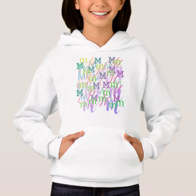 Letter Confetti "M"  Hoodie (Front)