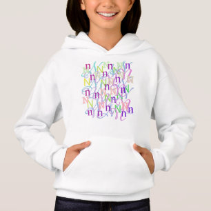 Letter Confetti "N" Hoodie