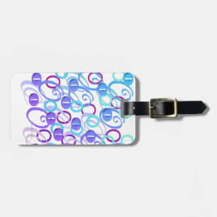 Letter Confetti "O" Luggage Tag