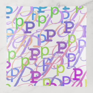 Letter Confetti "P" Trinket Tray