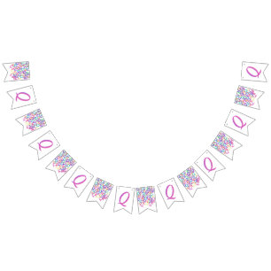 Letter Confetti "Q" Bunting Flags