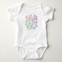 Letter Confetti "X" Baby Romper