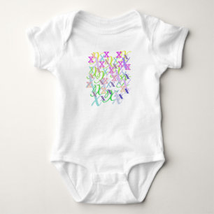 Letter Confetti "X" Baby Romper