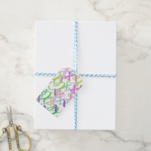 Letter Confetti "X" Gift Tags
