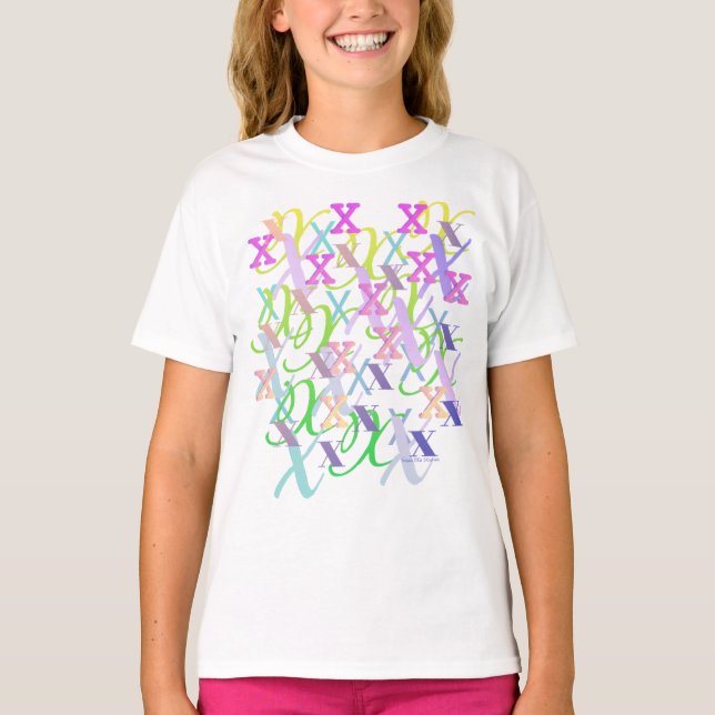Letter Confetti "X" T-Shirt (Front)
