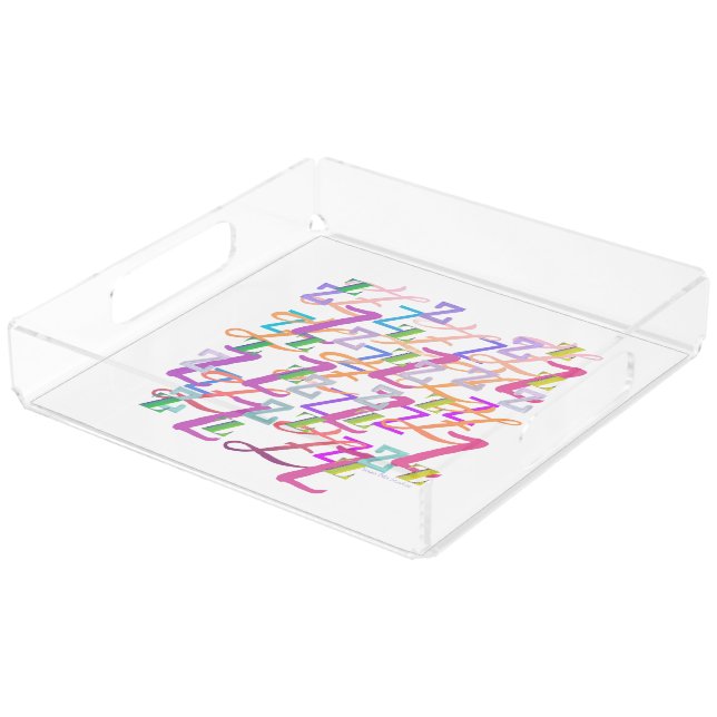 Letter Confetti "Z" Acrylic Tray (Angled)