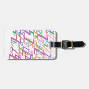 Letter Confetti "Z" Luggage Tag