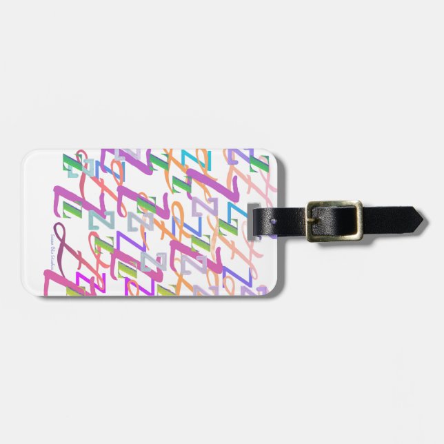 Letter Confetti "Z" Luggage Tag (Front Horizontal)